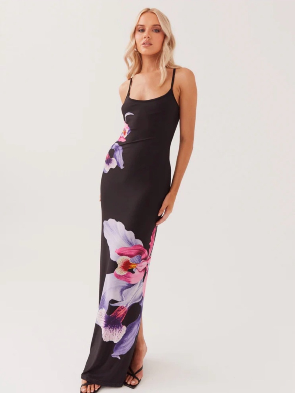 Peppermayo Bad News Mesh Maxi Dress - Black Tulip 4